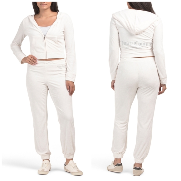🔹️Juicy Couture🔹️ Cream Oyster Joggerz Track Suit Set ✨️🤍 - Picture 1 of 3